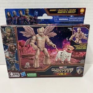 MARVEL Guardians of the Galaxy Vol. 3 Groot Baby Rocket and Cosmo Action Figures